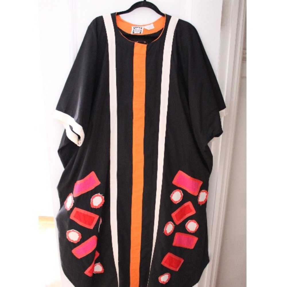 Rare Vintage Georgia Charuhas Geometric Caftan